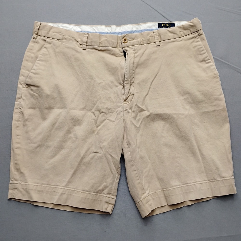Polo Ralph Lauren Mens Stretch Classic Fit Chino Shorts Tan Khaki Size 38